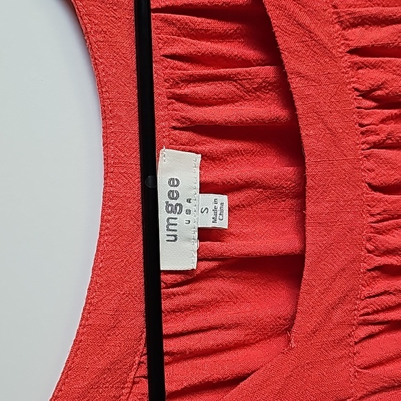 Umgee Linen and Cotton Blend Dress With Crochet Lace Detailing In Women's Small - Picture 4 of 10